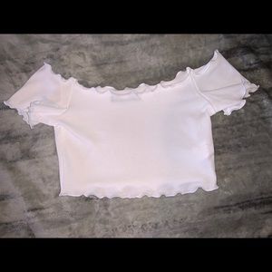 Off the shoulder crop top